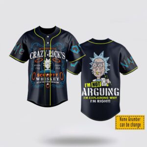 Custom Name And Number Rick And Morty Baseball Jersey Shirt