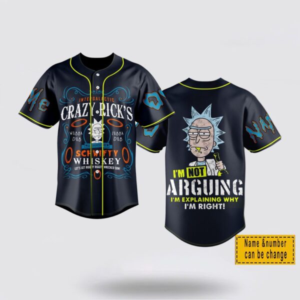 Custom Name And Number Rick And Morty Baseball Jersey Shirt