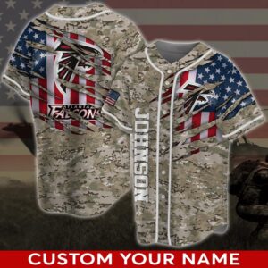 Custom Name Atlanta Falcons NFL  Baseball Jersey Shirt