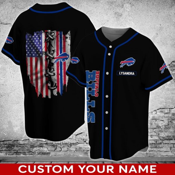 Custom Name Buffalo Bills NFL Baseball Jersey Shirt