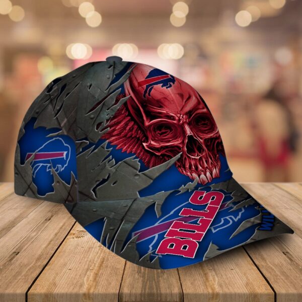 Custom Name Buffalo Bills NFL Skull Baseball Cap