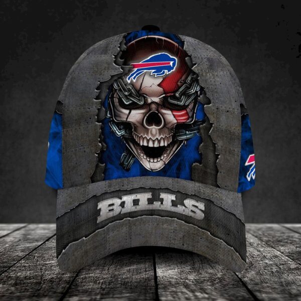 Custom Name Buffalo Bills NFL Skull Chain Baseball Classic Cap