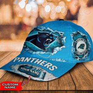 Custom Name Carolina Panthers NFL Baseball Classic Cap 3