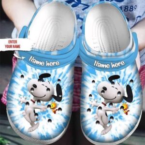 Custom Name Chill Out Snoopy Cute  Clog Shoes For Men Women