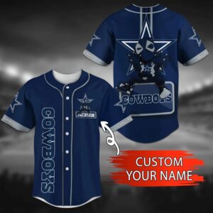 Custom Name Dallas Cowboys NFL Baseball Jersey Shirt