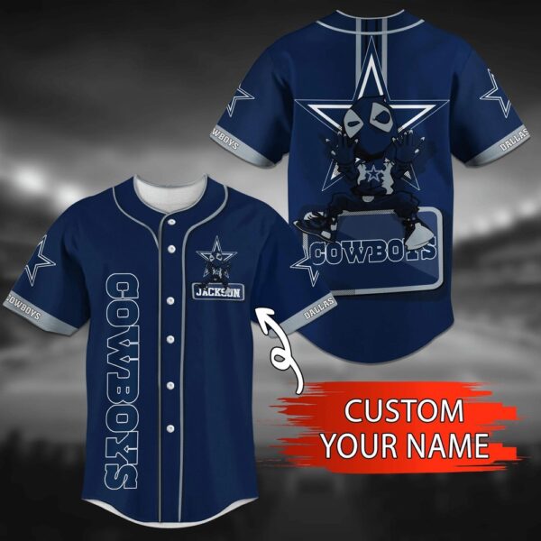 Custom Name Dallas Cowboys NFL Baseball Jersey Shirt