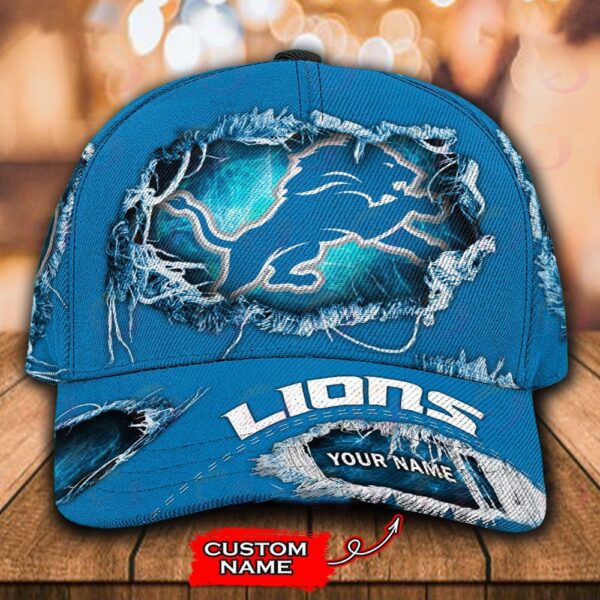 Custom Name Detroit Lions NFL Baseball Classic Cap