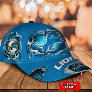 Custom Name Detroit Lions NFL Baseball Classic Cap 2