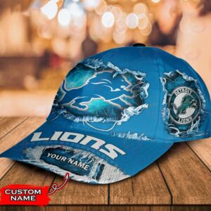 Custom Name Detroit Lions NFL Baseball Classic Cap 3