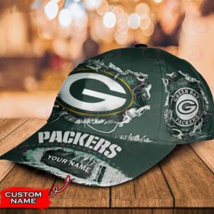 Custom Name Green Bay Packers NFL Baseball Classic Cap 3