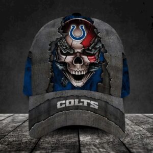 Custom Name Indianapolis Colts NFL Skull Chain Baseball Classic Cap 1