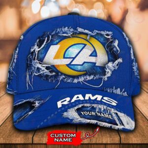 Custom Name Los Angeles Rams NFL Baseball Classic Cap 1