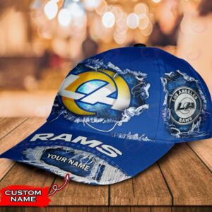 Custom Name Los Angeles Rams NFL Baseball Classic Cap 3