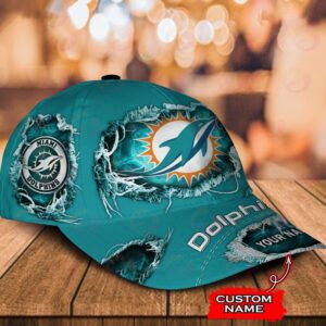 Custom Name Miami Dolphins NFL Baseball Classic Cap 2