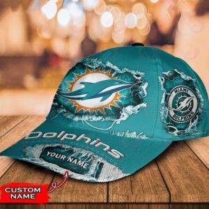 Custom Name Miami Dolphins NFL Baseball Classic Cap 3