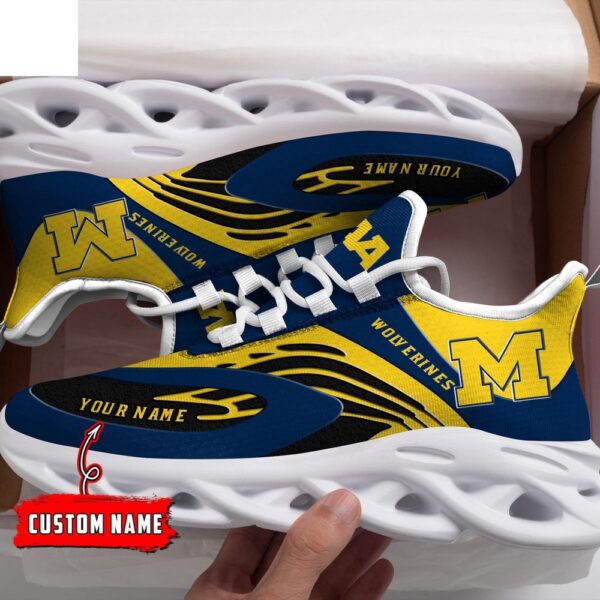 Custom Name Michigan Wolverines NCAA Name Max Soul Shoes