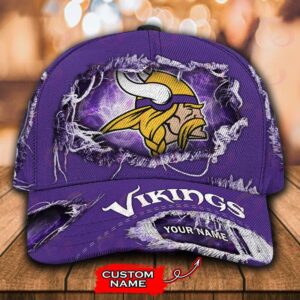 Custom Name Minnesota Vikings NFL Baseball Classic Cap 1