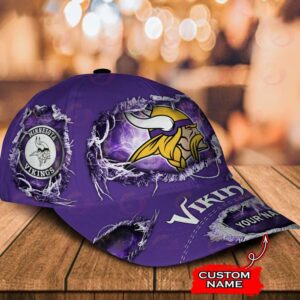 Custom Name Minnesota Vikings NFL Baseball Classic Cap 2