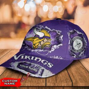 Custom Name Minnesota Vikings NFL Baseball Classic Cap 3