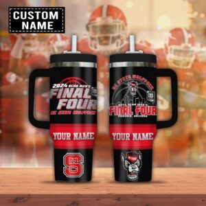 Custom Name NC State Wolfpack basketball NCAA Stainless Steel Tumbler 40oz