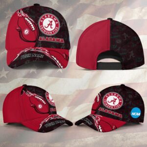 Custom Name NCAA Alabama Baseball Cap Print 3