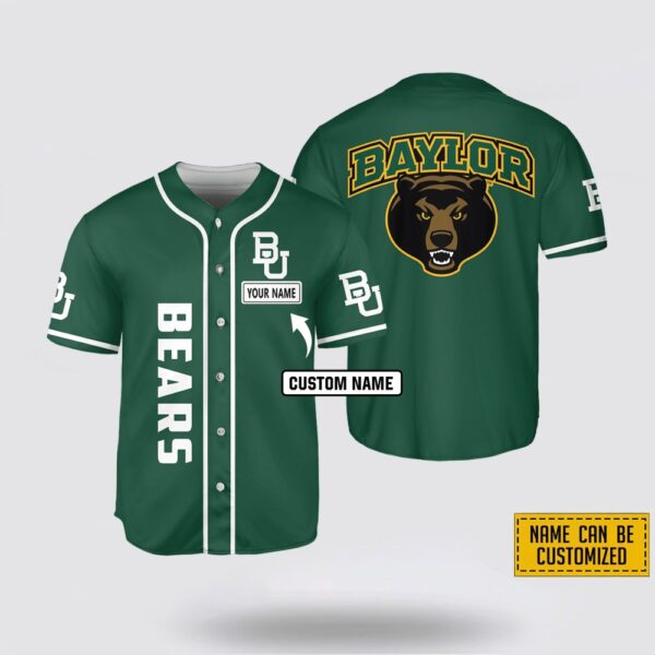 Custom Name NCAA Baylor Bears Baseball Jersey Shirt