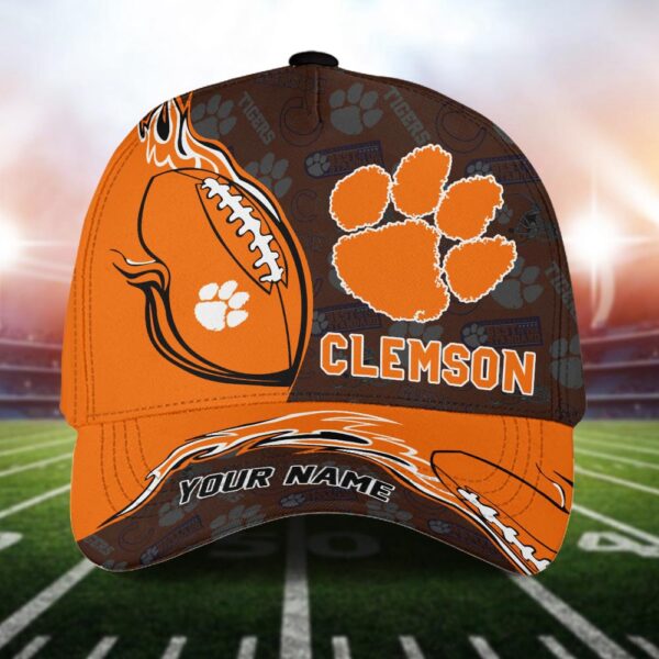 Custom Name NCAA Clemson Tigers Baseball Cap Print