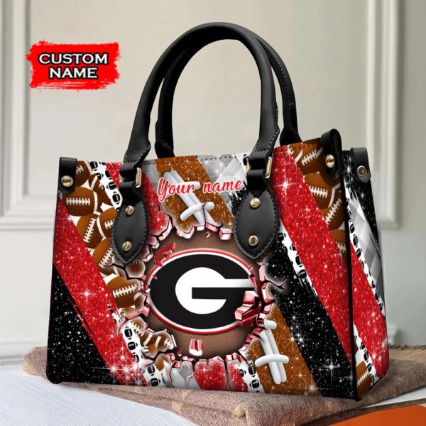 Custom Name NCAA Georgia Bulldogs Women Hand Bag