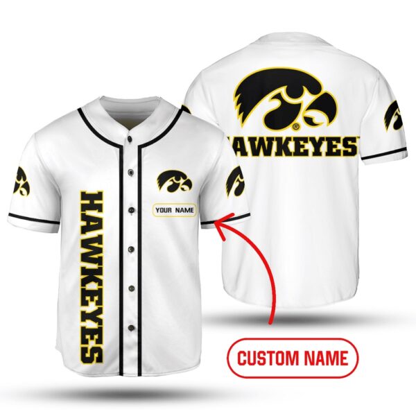 Custom Name NCAA Iowa Hawkeyes Baseball Jersey Shirt