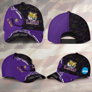 Custom Name NCAA LSU Tigers Baseball Cap 1