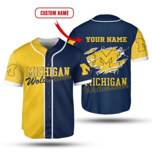 Custom Name NCAA Michigan Wolverines…