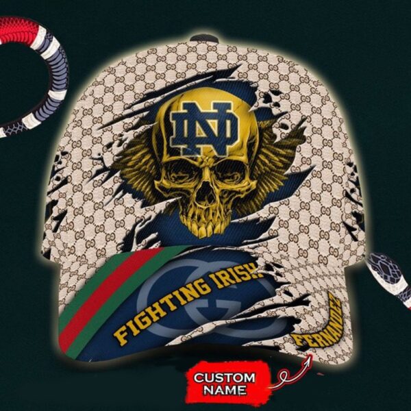 Custom Name NCAA Notre Dame Fighting Irish Baseball Cap