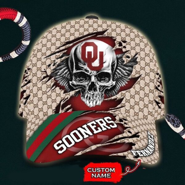 Custom Name NCAA Oklahoma Sooners Baseball Cap