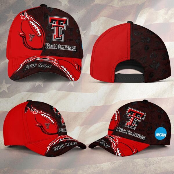 Custom Name NCAA Texas Tech Red Raiders Baseball Cap Print