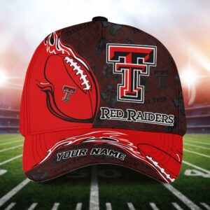 Custom Name NCAA Texas Tech Red Raiders Baseball Cap Print 2 1