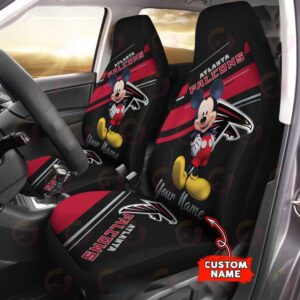 Custom Name NFL Atlanta Falcons Mickey Mouse Car Seat Covers