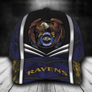 Custom Name NFL Baltimore Ravens Baseball Cap Print 1