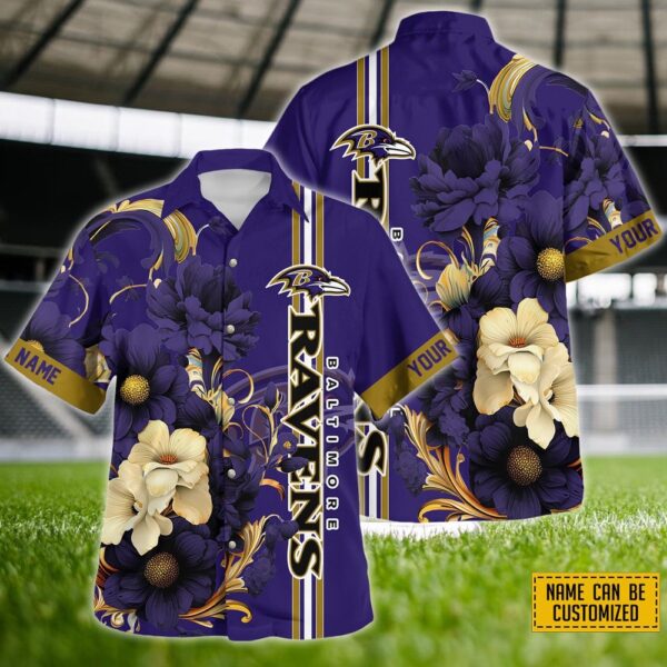 Custom Name NFL Baltimore Ravens New Hawaiian Shirt For Fans