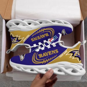 Custom Name NFL Baltimore Ravens Sport Max Soul Shoes 2