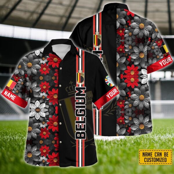 Custom Name NFL Belgium New Hawaiian Shirt For Fans