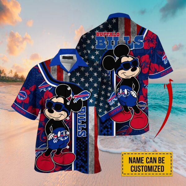 Custom Name NFL Buffalo Bills Mickey Mouse Hawaiian Shirt