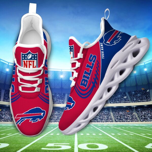 Custom Name NFL Buffalo Bills Sport Max Soul Shoes