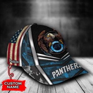 Custom Name NFL Carolina Panthers Baseball Cap Print 2