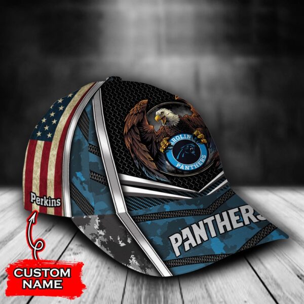 Custom Name NFL Carolina Panthers Baseball Cap Print