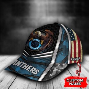 Custom Name NFL Carolina Panthers Baseball Cap Print 3