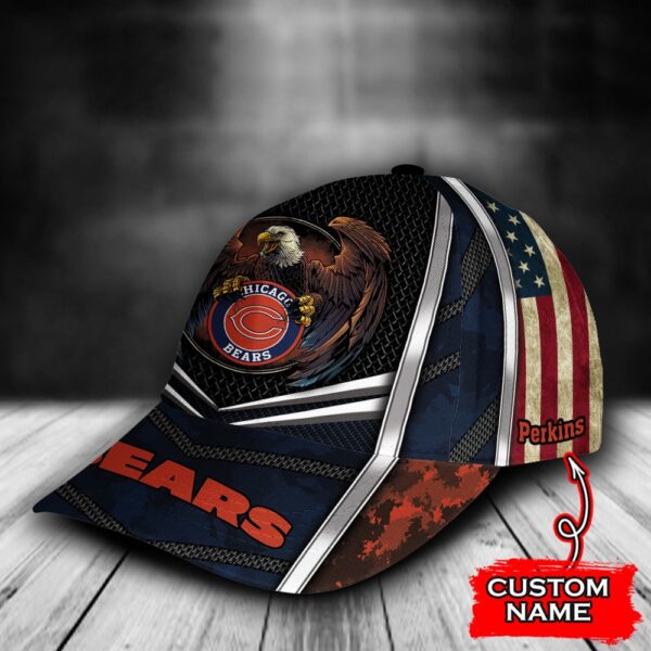 Custom Name NFL Chicago Bears Baseball Cap Print