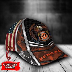 Custom Name NFL Cincinnati Bengals Baseball Cap Print 2