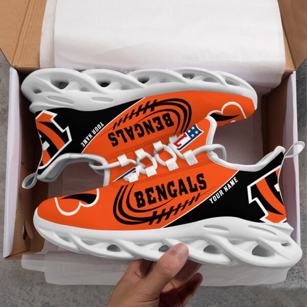 Custom Name NFL Cincinnati Bengals Sport Max Soul Shoes