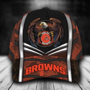 Custom Name NFL Cleveland Browns Baseball Cap Print 1