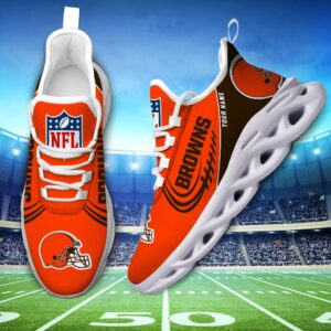 Custom Name NFL Cleveland Browns Sport Max Soul Shoes 2